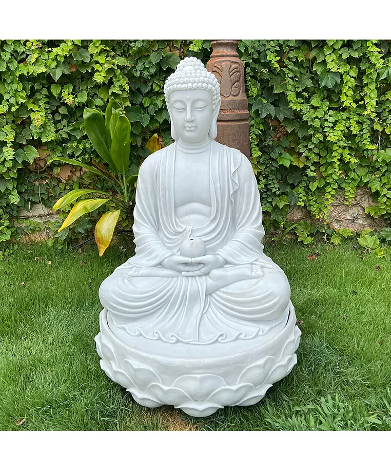 imagem de Fonte Buda Flor de Lótus 90cm - FML092 Fonte Decorativa Zen