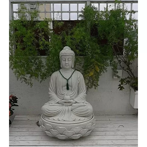 imagem de Fonte Buda Flor de Lótus 90cm - FML092 Fonte Decorativa Zen
