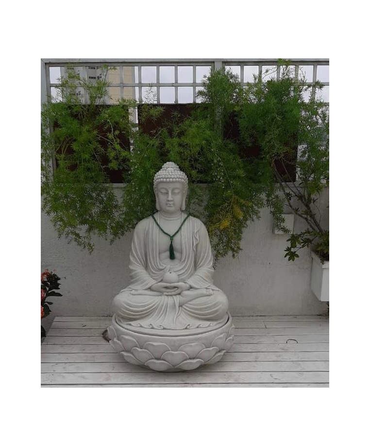 imagem do produto Fonte Buda Flor de L�tus 90cm - FML092 Fonte Decorativa Zen