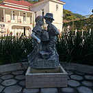 imagem do produto Fonte Casal Apaixonado em Marmore 135cm - FMP152 Escultura Romantica para Jardins de Luxo