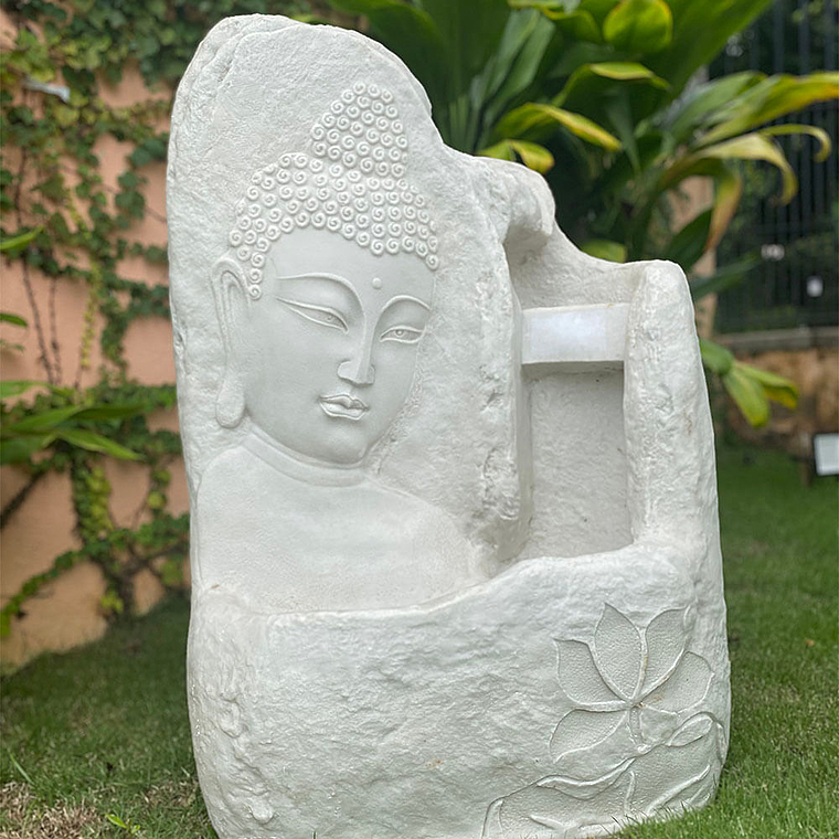 imagem do produto Fonte Cascata Buda 100cm - FML158 Chafariz Zen para Jardins e Ambientes Sofisticados