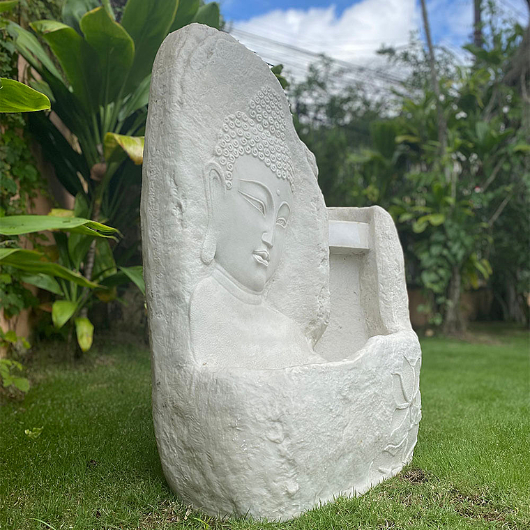 imagem do produto Fonte Cascata Buda 100cm - FML158 Chafariz Zen para Jardins e Ambientes Sofisticados