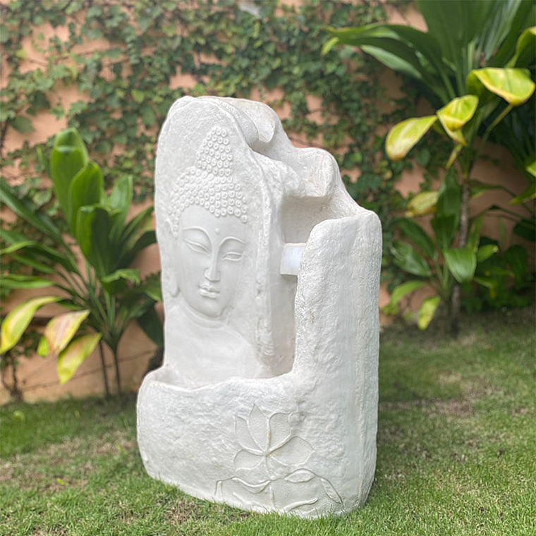 imagem do produto Fonte Cascata Buda 100cm - FML158 Chafariz Zen para Jardins e Ambientes Sofisticados