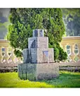 imagem do produto Fonte Cascata Moderna em M�rmore 90cm - FMP357 Eleg�ncia em Granito para Jardins