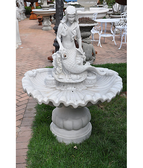imagem de Fonte de gua Concha com Sereia 140cm - FML023