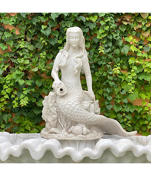 imagem de Fonte de gua Concha com Sereia 140cm - FML023