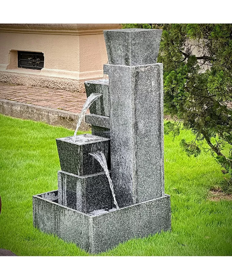 imagem de Fonte de Jardim Cascata Contemporânea em Granito 125cm - FMP539