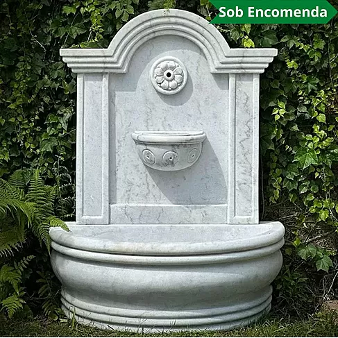 imagem de Fonte de Parede Altomonte em Mármore 130cm - FMP249 Design Clássico para Jardins