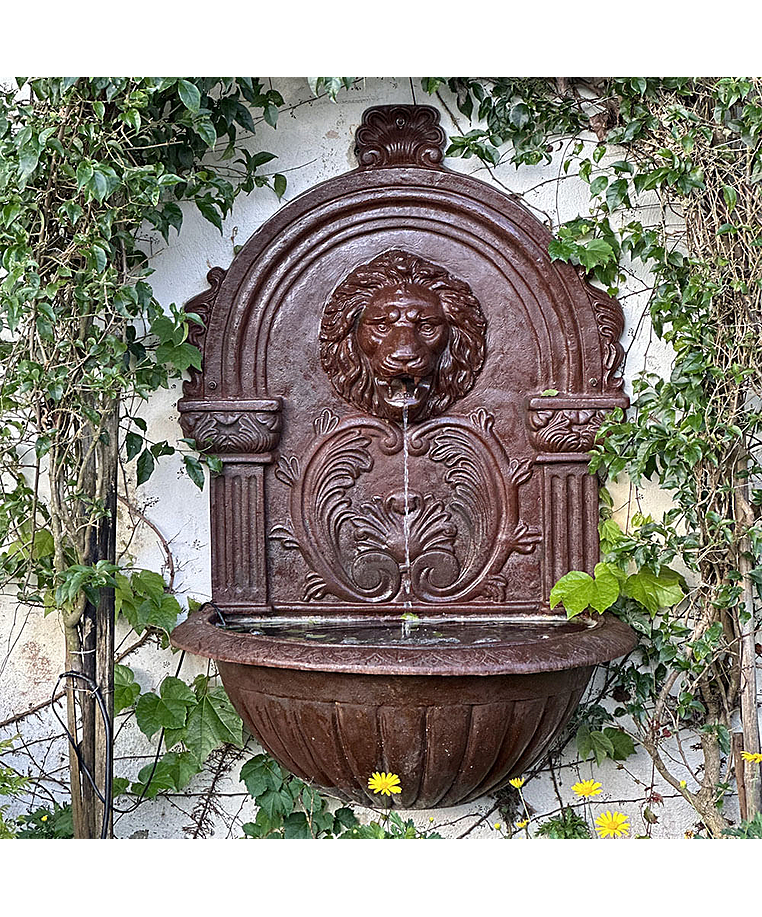 imagem do produto Fonte de Parede Cara de Le�o em Ferro Fundido 120cm - FF160 Pe�a Decorativa para Jardins