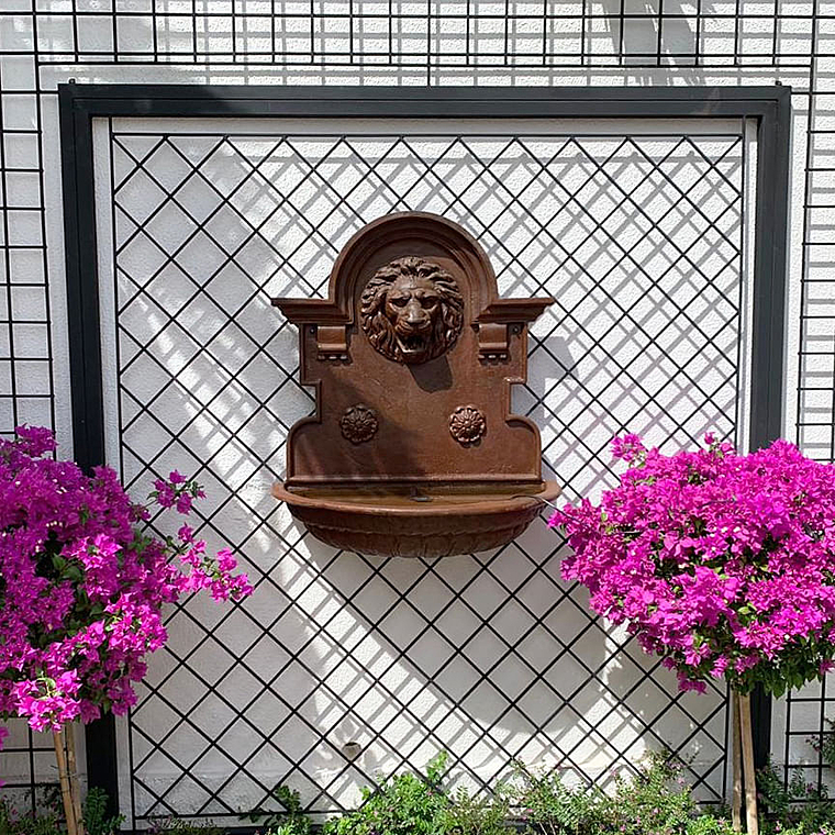 imagem do produto Fonte de Parede Cara de Le�o em Ferro Fundido 95cm - FF014 Destaque no Jardim
