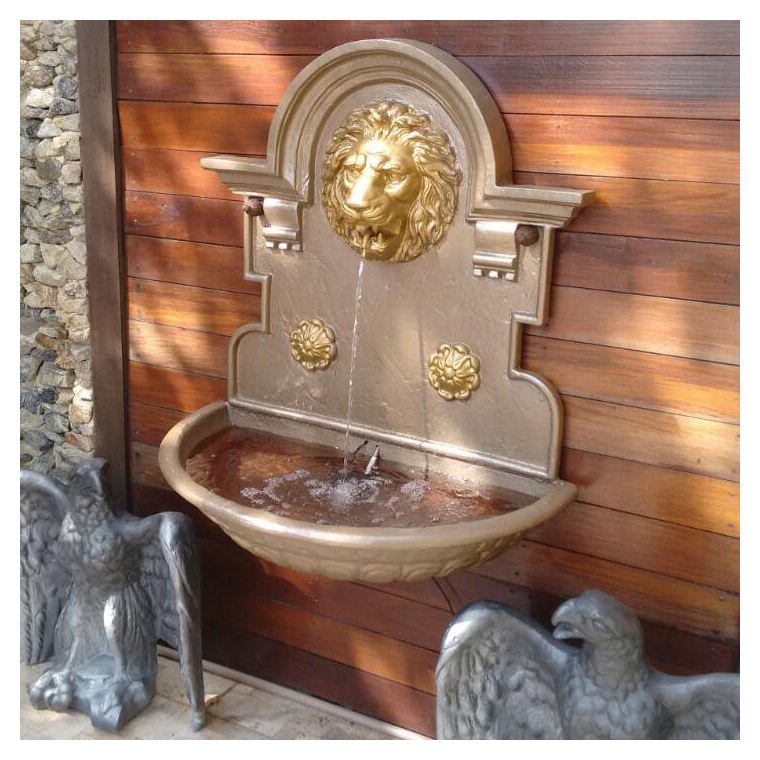 imagem do produto Fonte de Parede Cara de Le�o em Ferro Fundido 95cm - FF014 Destaque no Jardim
