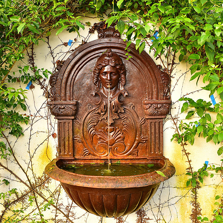 imagem do produto Fonte de Parede Face de Princesa em Ferro Fundido 120cm - FF160B Design Cl�ssico