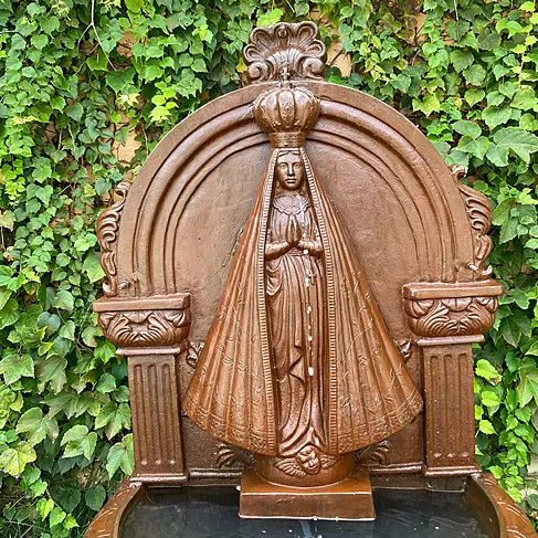 imagem de Fonte de Parede N.S de Aparecida em Ferro Fundido 120cm - FF202 Arte Rústica