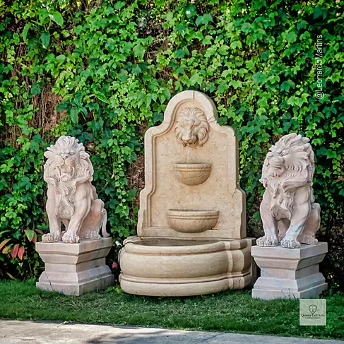 imagem de Fonte de Parede Real Luxor Mármore Egípcio 150cm FMP397 Quinta DellArte