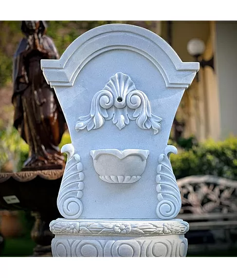 imagem de Fonte de Parede Varenna em Mármore 130cm FMP248 | Sofisticação Clássica para Ambientes 