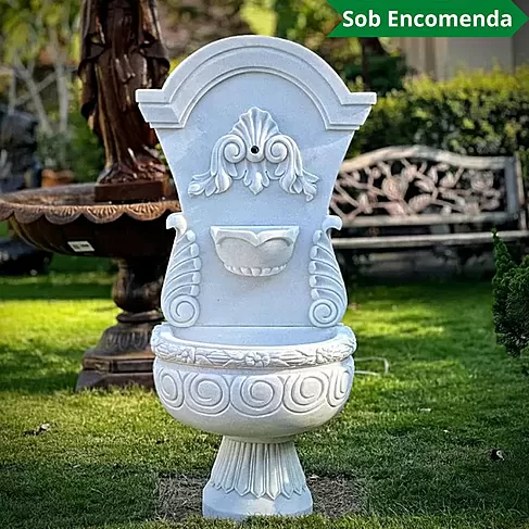 imagem de Fonte de Parede Varenna em Mármore 130cm - FMP248 Sofisticação Clássica para Ambientes 