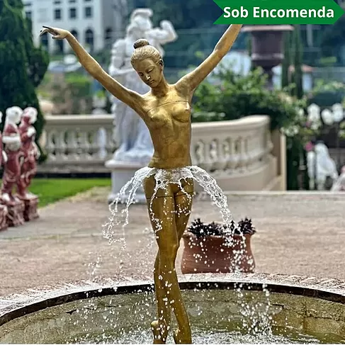 imagem de Fonte em Bronze Bailarina 210cm - FBZ214 Destaque Escultural para Paisagismo