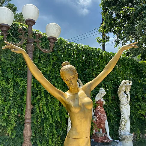 imagem de Fonte em Bronze Bailarina 210cm - FBZ214 Destaque Escultural para Paisagismo