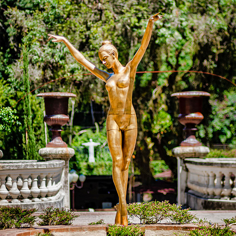 imagem do produto Fonte em Bronze Bailarina 210cm - FBZ214 Destaque Escultural para Paisagismo