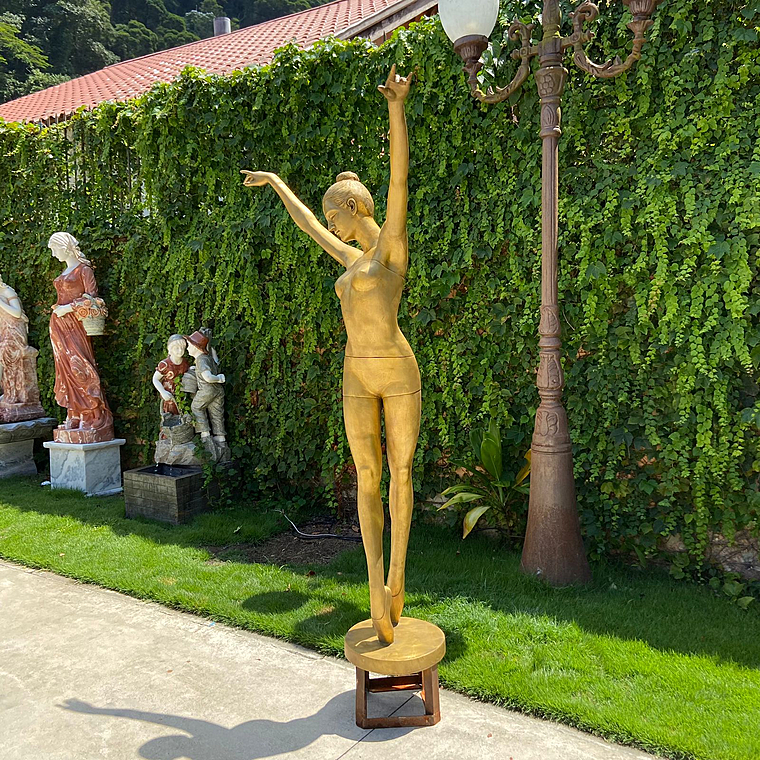 imagem do produto Fonte em Bronze Bailarina 210cm - FBZ214 Destaque Escultural para Paisagismo