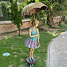 imagem do produto Fonte em Bronze Menina com Sombrinha 168cm - FBZ206 Design Escultural de Luxo 