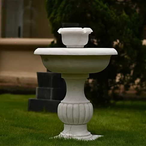 imagem de Fonte Essencia em Mármore 100cm - FMP407  Sofisticação Compacta para Jardins