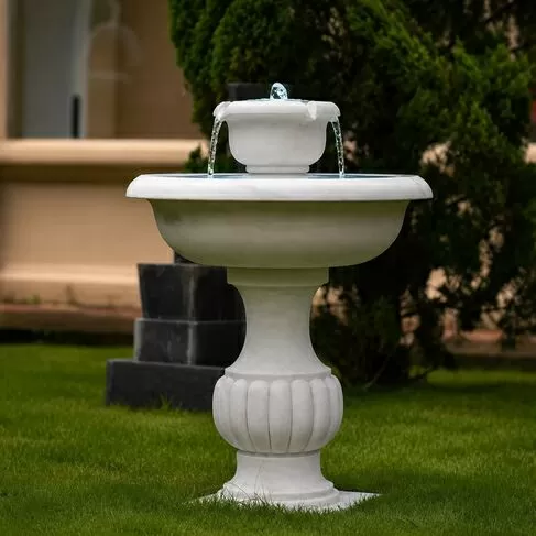 imagem de Fonte Essencia em Mármore 100cm - FMP407  Sofisticação Compacta para Jardins