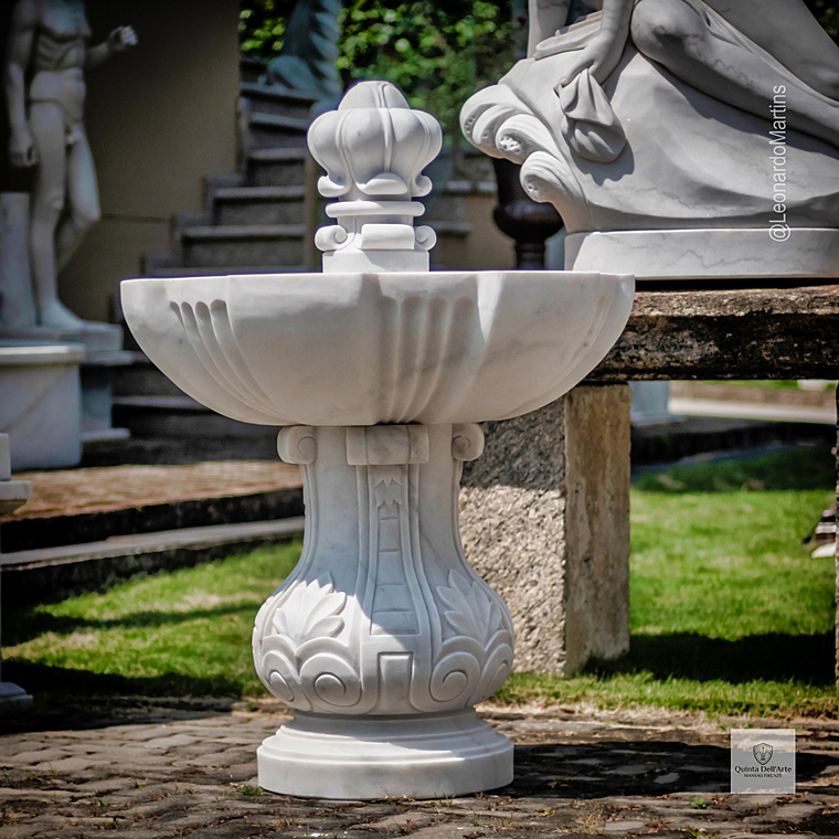 imagem do produto Fonte Lazio M�rmore Branco 120cm - FMP398 Eleg�ncia para Jardins