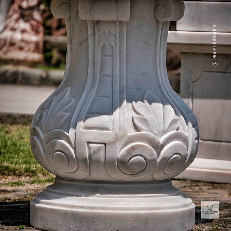 imagem do produto Fonte Lazio M�rmore Branco 120cm - FMP398 Eleg�ncia para Jardins