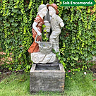 imagem do produto Fonte Menina e Menino em M�rmore 130cm - FMP147 Jardins Elegantes