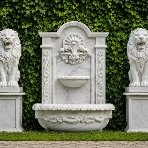 imagem de Fonte Milano Mármore Branco 160cm - FMP373 Elegância e Sofisticação