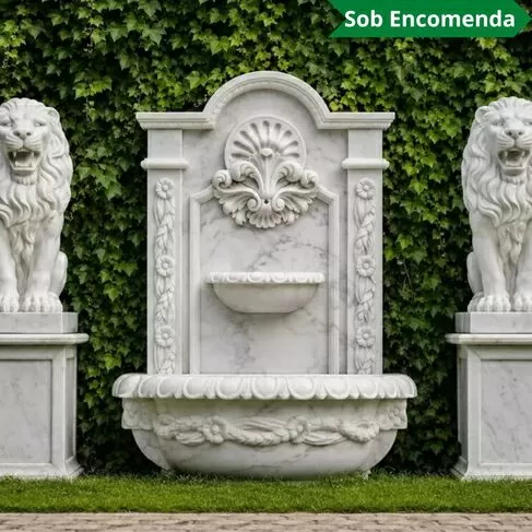 imagem de Fonte Milano Mármore Branco 160cm - FMP373 Elegância e Sofisticação