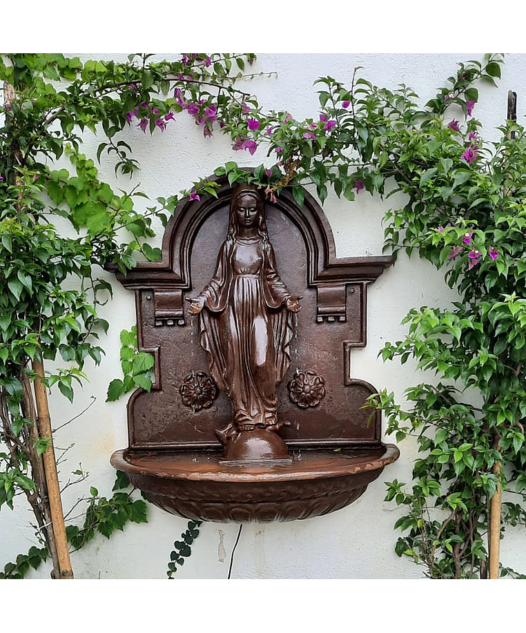 imagem do produto Fonte N.S  das Gra�as em Ferro Fundido 95cm - FF127 Arte Sacra para Jardins Sofisticados