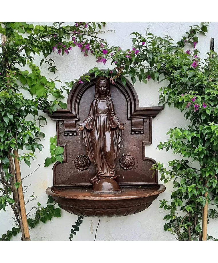 imagem do produto Fonte N.S  das Gra�as em Ferro Fundido 95cm - FF127 Arte Sacra para Jardins Sofisticados