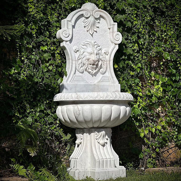 imagem do produto Fonte Nice em M�rmore Branco 180cm - FMP372 Sofistica��o Escultural para Jardins e Lagos