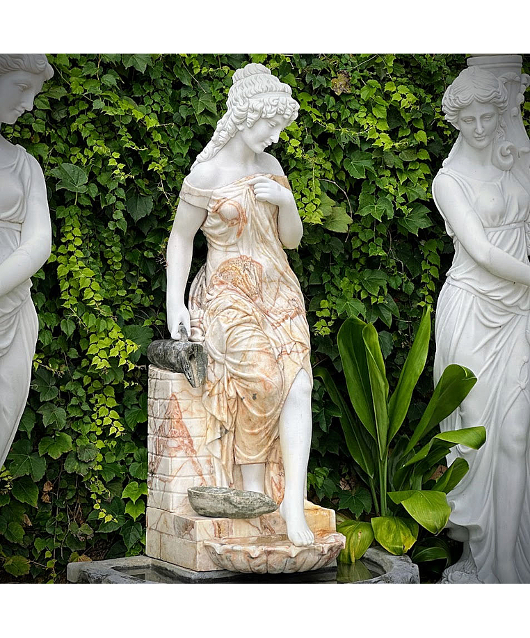 imagem do produto Fonte Ninfa de Parede em M�rmore 190cm - FMP213 | Eleg�ncia para Ambientes Cl�ssicos