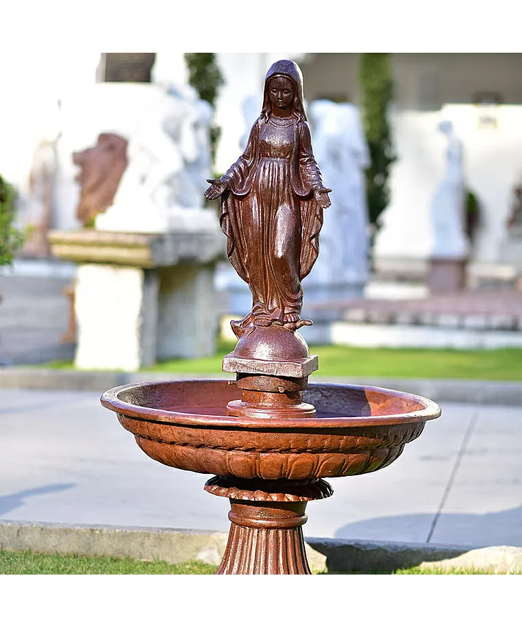 imagem de Fonte Nossa Senhora das Graças em Ferro Fundido 140cm - FF195 Elegância Clássica 