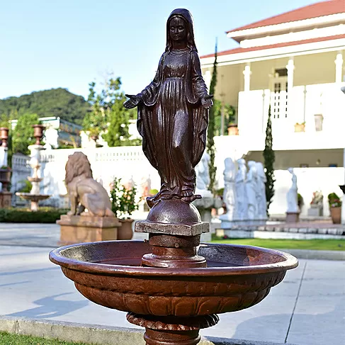 imagem de Fonte Nossa Senhora das Graças em Ferro Fundido 140cm - FF195 Elegância Clássica 