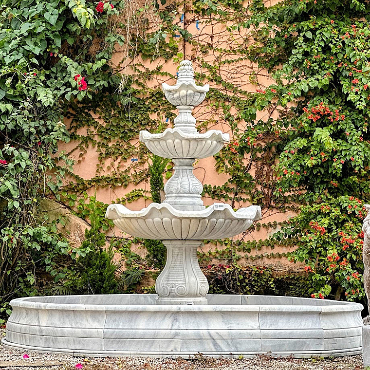 imagem do produto Fonte Ornamental de Jardim Estilo Cl�ssico M�rmore Branco - FMP199