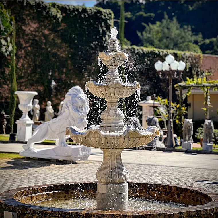 imagem do produto Fonte Ornamental de Jardim Estilo Cl�ssico M�rmore Branco - FMP199