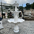 imagem do produto Fonte Para Jardim Externo Grande 3 Pratos em M�rmore Branco 230cm - FMP221