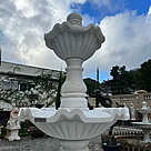 imagem do produto Fonte Para Jardim Externo Grande 3 Pratos em M�rmore Branco 230cm - FMP221