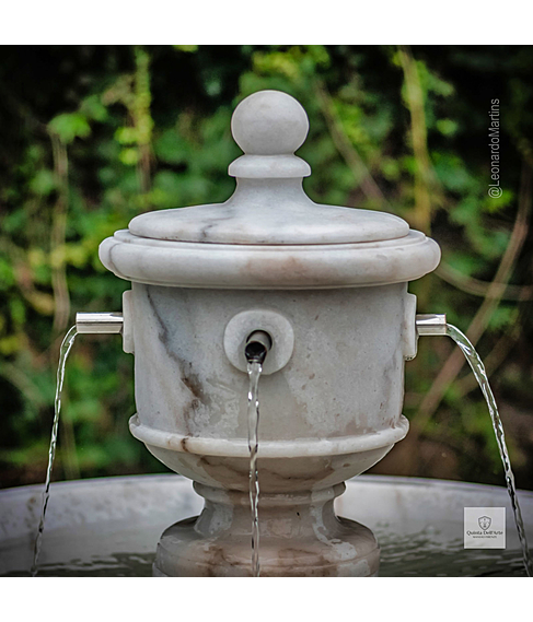 imagem de Fonte Parisienne Mármore Branco 120cm FMP360 | Chafariz de Luxo Quinta DellArte