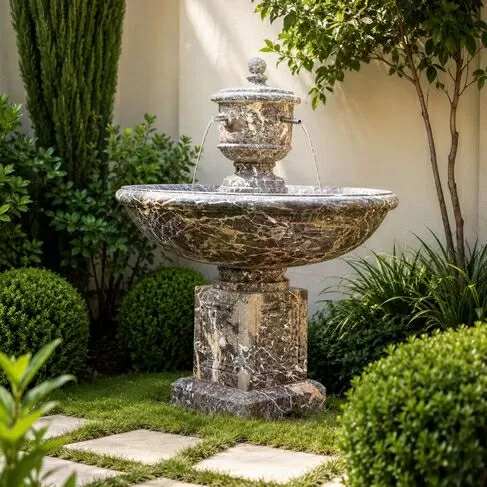 imagem de Fonte Parisienne Mármore Marrom 120cm - FMP367 Elegância e Sofisticação
