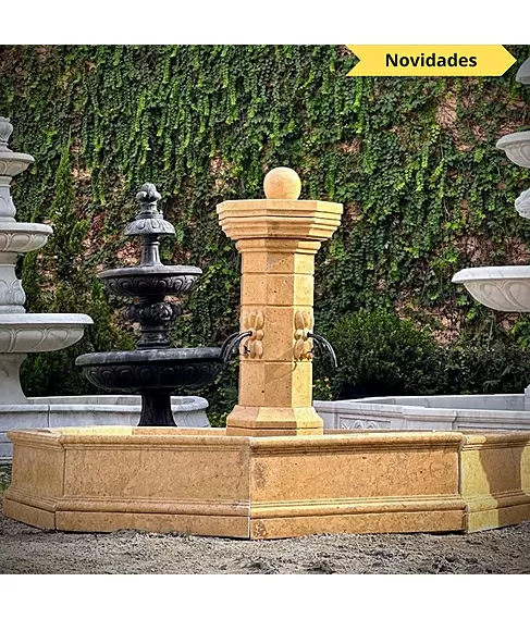 imagem de Fonte Provençal Mármore Amarelo 140cm - FMP386