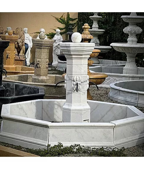 imagem de Fonte Provençal Mármore Branco 140cm - FMP383