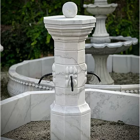 imagem de Fonte Provençal Mármore Branco 140cm - FMP383 Elegância e Sofisticação