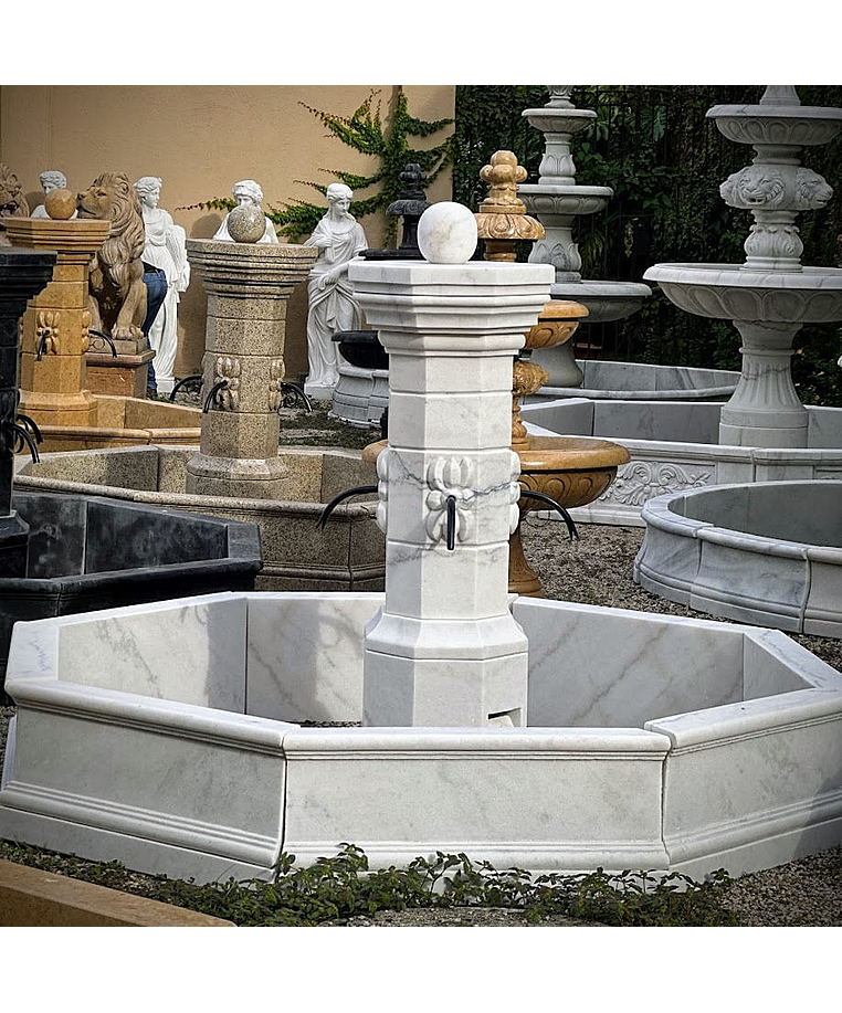 imagem do produto Fonte Proven�al M�rmore Branco 140cm - FMP383 Eleg�ncia e Sofistica��o