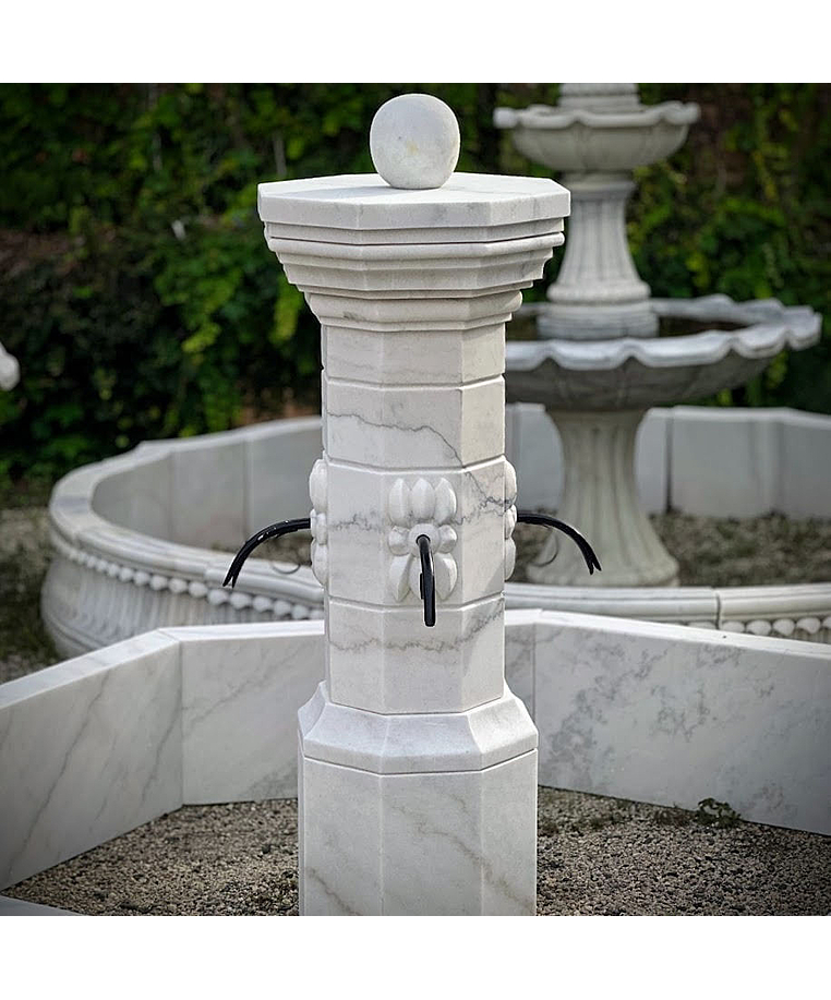 imagem do produto Fonte Proven�al M�rmore Branco 140cm - FMP383 Eleg�ncia e Sofistica��o