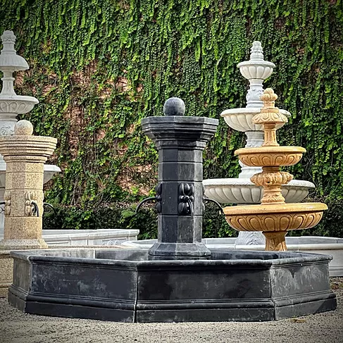 imagem de Fonte Provençal Mármore Preto 140cm - FMP384 Jardins Sofisticados
